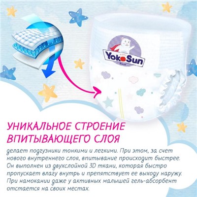 Подгузники-трусики YokoSun, M (6-10 кг), 20 шт.