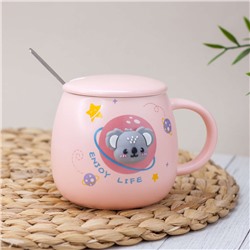 Кружка "Space koala", pink (400 ml)