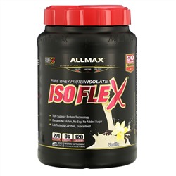 ALLMAX Nutrition, Isoflex, 100%-ный ультрачистый изолят сывороточного белка (ИБС с фильтрацией заряженными ионными частицами), ваниль, 2 фунта (907 г)