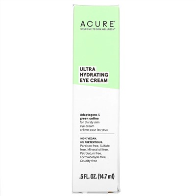 Acure, Ultra Hydrating, Eye Cream, 0.5 fl oz (14.7 ml)