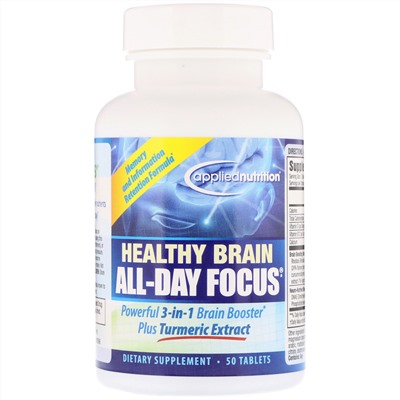 appliednutrition, Healthy Brain All-Day Focus, 50 таблеток