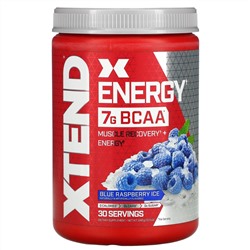 Xtend, Energy, 7 г аминокислот с разветвленной цепью (BCAA), со вкусом голубой малины, 348 г (12,3 унции)