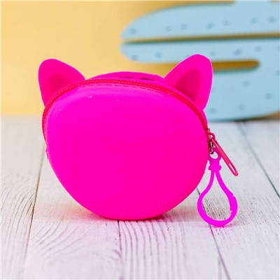 Кошелёк "Cute cat", dark pink