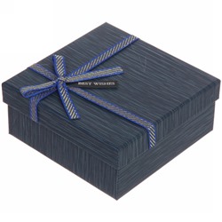 Коробка подарочная "Страсть" , цвет синий, 15*15*6,5 см