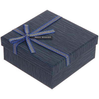 Коробка подарочная "Страсть" , цвет синий, 15*15*6,5 см