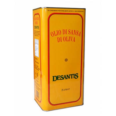 Оливковое масло "Desantis" 5 л для жарки (Olio di sansa di oliva)