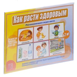 Игра настольная "Как расти здоровым", 12 карт Д-522