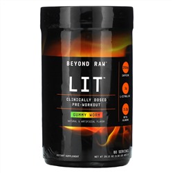 GNC Beyond Raw, LIT, Clinically Dosed Pre-Workout, Gummy Worm, 1.82 lb (825.6 g)