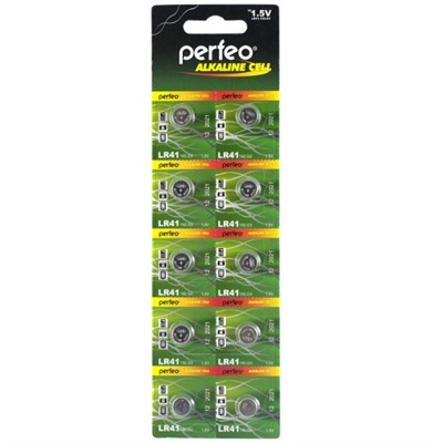 Батарейка литиевая таблетка Perfeo (Перфео) Alkaline Cell, LR41