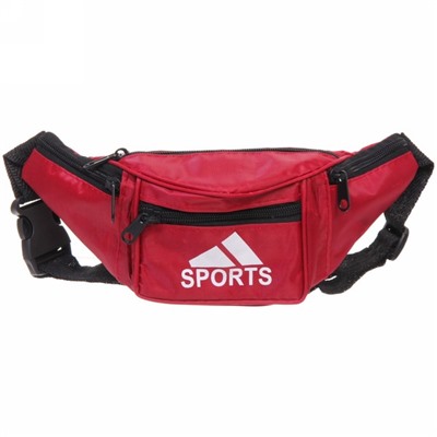 Сумка на пояс "Ультрамарин - Sports Style", цвет красный, 4 кармана, 29*13*7см