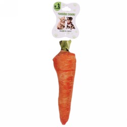 Игрушка для собаки "Морковь" 21см мягкая, с пищалкой