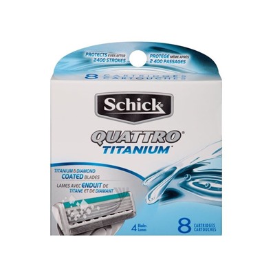 Сменные кассеты Schick Quattro Titanium & Diamond, 8 шт.