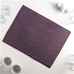 Салфетка для сушки посуды Доляна «Дотт», 38×51 см, микрофибра, цвет фиолетовый