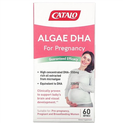 Catalo Naturals, Algae DHA for Pregnancy, 60 Softgels