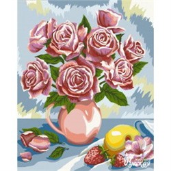 Картина рисование по номерам 40*50 см "Розы"
