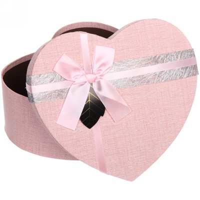 Коробка подарочная "Биение сердца", цвет розовый 22*20*9 см