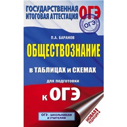 Обществознание в таблицах и схемах для подготовки к ОГЭ. Баранов П. А.