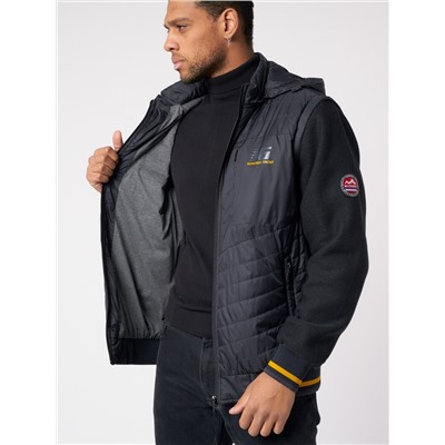 Куртка со съемными рукавами мужская темно-серого цвета 3500TC