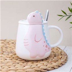 Кружка "Cute dino", pink (450 ml)