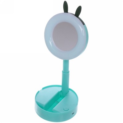 Настольная лампа складная с зеркалом "Marmalade-Чудо кролик" LED цвет зеленый
