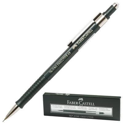 Карандаш механический FABER-CASTELL “TK-Fine Executive“, корпус темно-зеленый, ластик, 0,5 мм, 131500