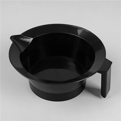 Чаша для окрашивания с ручкой и носиком, цвет чёрный, d = 14х6 см
