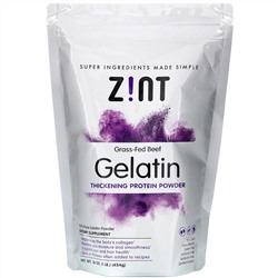 Zint, Grass-Fed Beef Gelatin, Thickening Protein Powder, 16 oz (454 g)