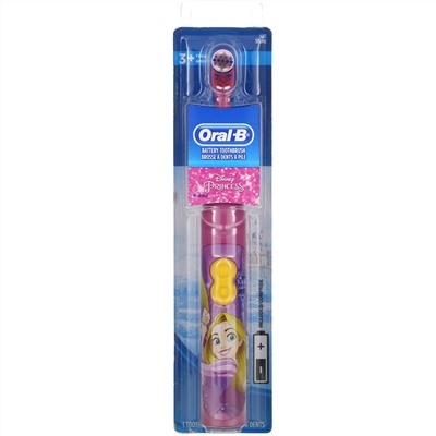 Oral-B, детская зубная щетка на батарейках, мягкая, принцесса Disney, 1 шт.