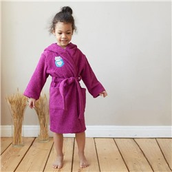 Халат махровый детский «Мяу», размер 30, цвет фиолетовый, с AIRO