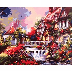Картина рисование по номерам 40*50 см "Загородный дом" Е125