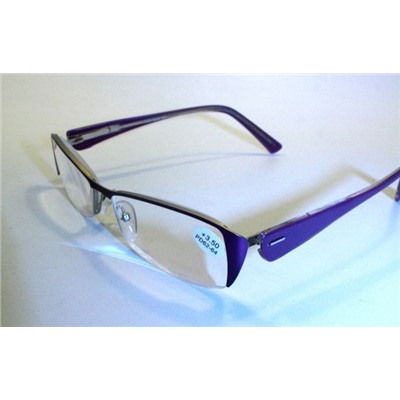 Очки готовые с диоптриями 030  Purple/Silver +4