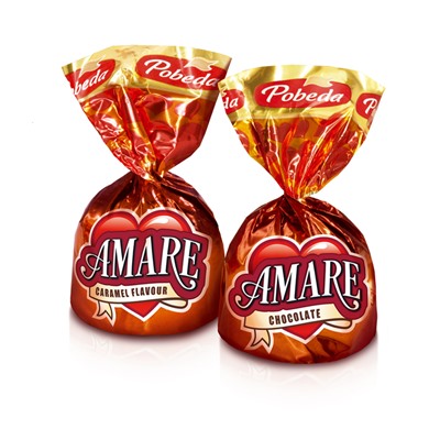 Конфеты шоколадные "Амаре" с начинкой со вкусом варёной сгущёнки и карамельной крошкой 500 г