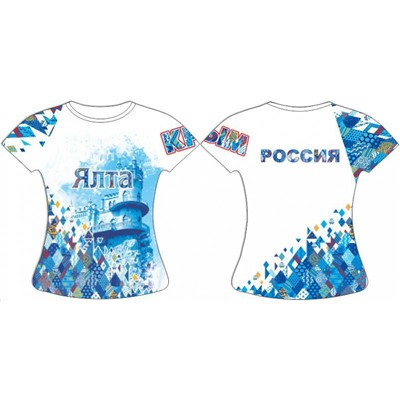 Женская футболка Ялта-Ромбы