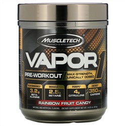 Muscletech, Vapor1, предтренировочный комплекс, со вкусом фруктовых конфет, 421 г (14,85 унции)