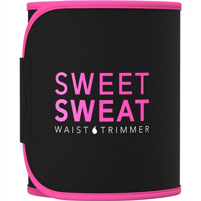Sports Research, Sweet Sweat, пояс для похудения, средний, черного и розового цвета, 1 шт.