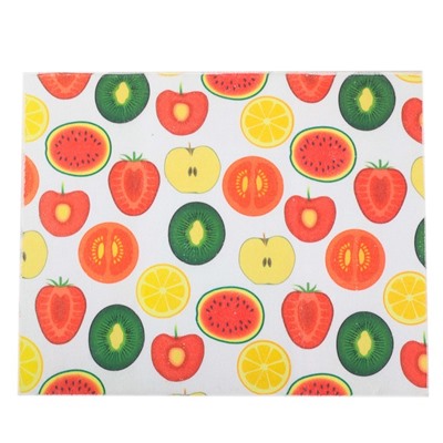 Салфетка для сушки посуды Доляна «Сочные фрукты», 38×50 см, микрофибра