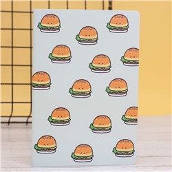 Тетрадь (A5) "Food hamburger", green (14.5*21)