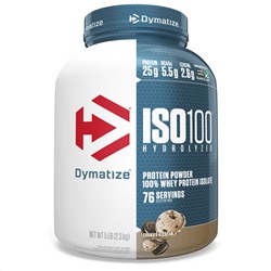 Dymatize Nutrition, ISO100 гидролизованный, 100% изолят сывороточного белка, печенье со сливками, 5 фунтов (2,3 кг)