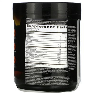 GNC Beyond Raw, LIT, Clinically Dosed Pre-Workout, Fruit Punch, 14.01 oz ( 397.2 g)