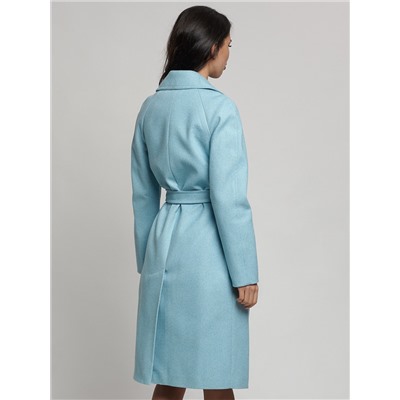 Пальто демисезонное  бирюзового цвета 4263Br