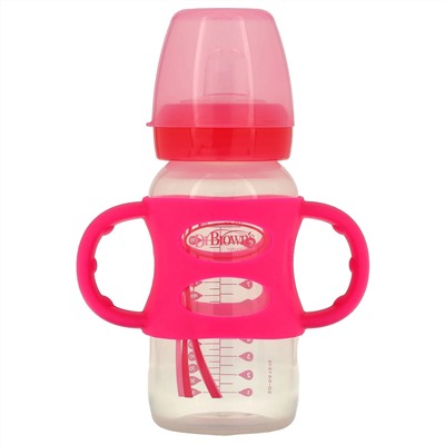 Dr. Brown's, Wide-Neck Sippy Bottle, 6M+, Pink, 9 oz (270 ml)