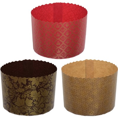Набор бумажных форм для выпечки куличей "Пасхальный" 1л d-11*8,5см, 3шт дизайн в ассортименте "Marmiton"