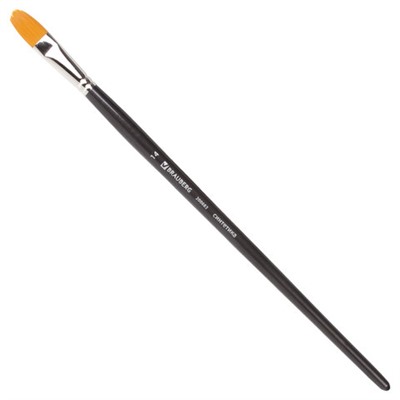 Кисть художественная профессиональная BRAUBERG ART “CLASSIC“, синтетика жесткая, овальная, № 14, длинная ручка