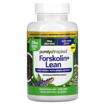 Purely Inspired, Forskolin + Lean, 60 Capsules