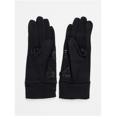 Спортивные перчатки демисезонные женские черного цвета 644Ch
