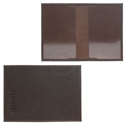 Обложка для паспорта Premier-О-8 натуральная кожа коричнево-серый сафьян (555) 218031