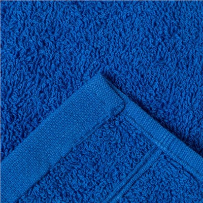Полотенце махровое 70х140 см, синий, хлопок 100%, 400г/м2