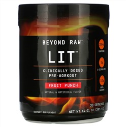 GNC Beyond Raw, LIT, Clinically Dosed Pre-Workout, Fruit Punch, 14.01 oz ( 397.2 g)