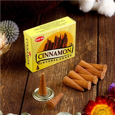 Благовония "HEM Cinnamon" (Корица), 10 конусов
