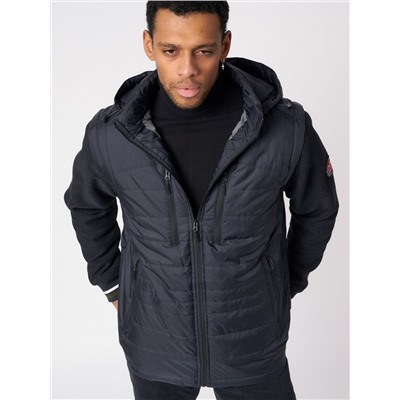Куртка со съемными рукавами мужская темно-синего цвета 3503TS